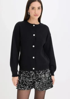 Damen bonprix Bekleidung·Umstandsmode|Bekleidung·Jeans|Strickjacke mit dekorativen Knöpfen