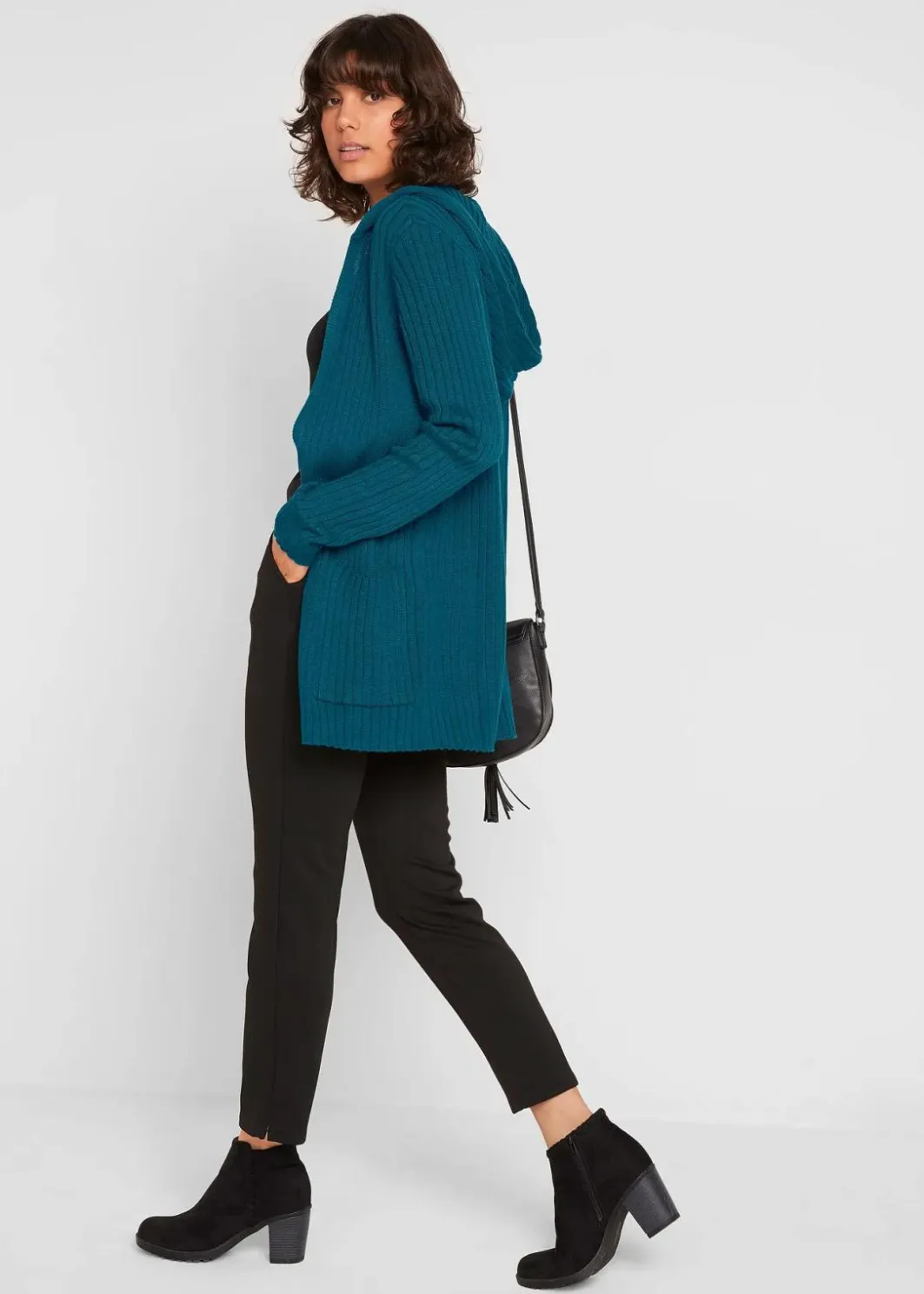Damen bonprix Bekleidung·Umstandsmode|Pullover & Strickjacken|Strickjacke mit Kapuze