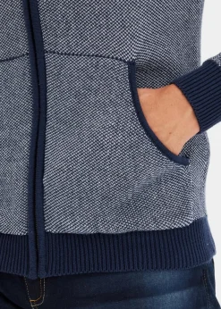 Herren bonprix Große Größen|Pullover & Strickjacken|Strickjacke mit Kapuze aus reiner Baumwolle