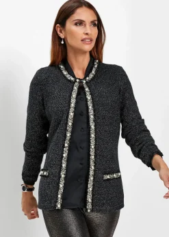 Damen bonprix Bekleidung·Umstandsmode|Bekleidung·Jeans|Strickjacke mit Perlen