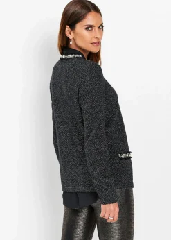 Damen bonprix Bekleidung·Umstandsmode|Bekleidung·Jeans|Strickjacke mit Perlen