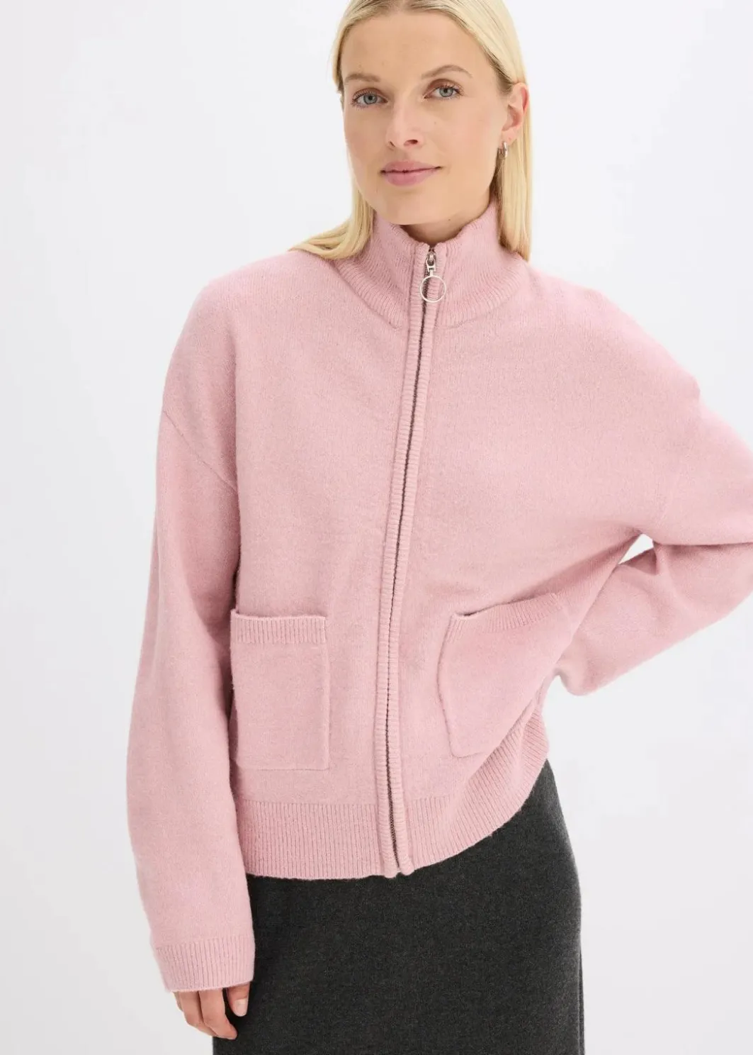 Online Strickjacke mit Reißverschluss Damen Bekleidung·Umstandsmode|Strickmode