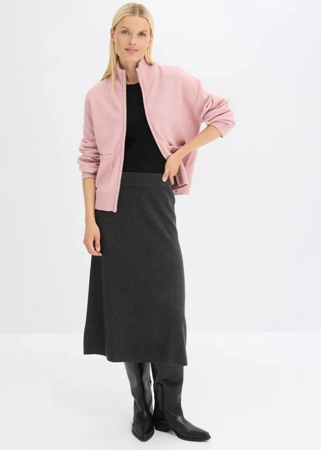 Online Strickjacke mit Reißverschluss Damen Bekleidung·Umstandsmode|Strickmode