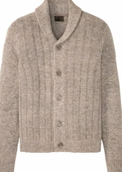 Herren bonprix Pullover & Strickjacken|Große Größen|Strickjacke mit Rippenmuster
