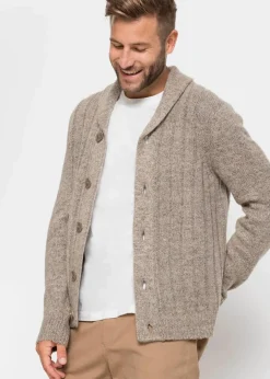 Herren bonprix Pullover & Strickjacken|Große Größen|Strickjacke mit Rippenmuster