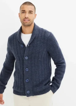 Herren bonprix Große Größen|Pullover & Strickjacken|Strickjacke mit Rippenmuster