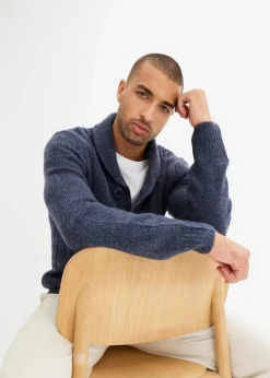 Herren bonprix Große Größen|Pullover & Strickjacken|Strickjacke mit Rippenmuster