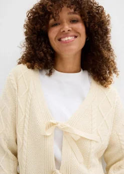 Damen bonprix Bekleidung·Umstandsmode|Strickmode|Strickjacke mit Schleifen