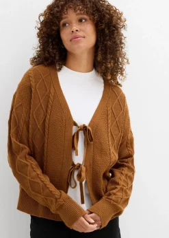 Damen bonprix Bekleidung·Umstandsmode|Strickmode|Strickjacke mit Schleifen