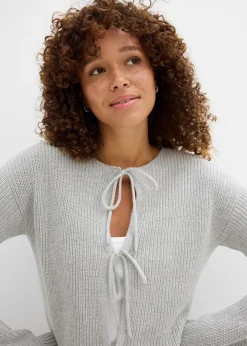 Online Strickjacke mit Schleifen-Detail Damen Pullover & Strickjacken|Strickmode