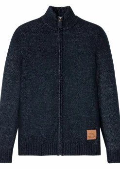 Herren bonprix Große Größen|Pullover & Strickjacken|Strickjacke mit Stehkragen
