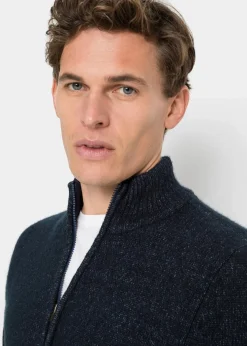 Herren bonprix Große Größen|Pullover & Strickjacken|Strickjacke mit Stehkragen