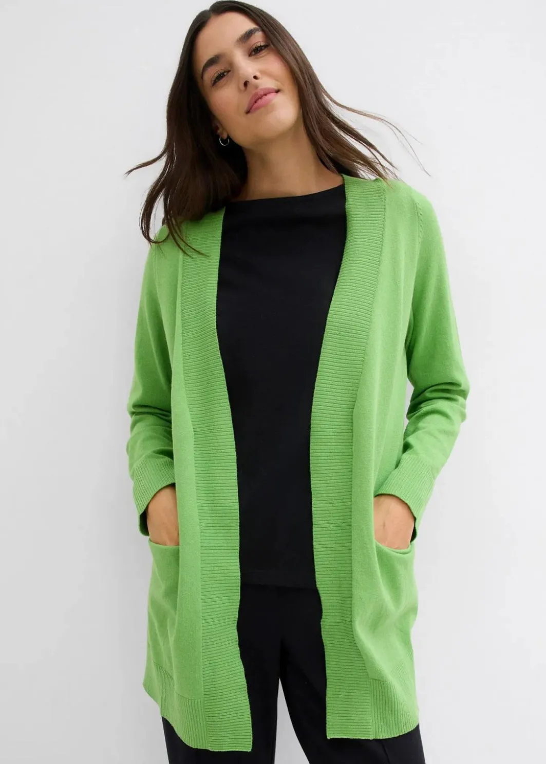 New Strickjacke mit Taschen, Langarm Damen Bekleidung·Umstandsmode|Bekleidung·Röcke