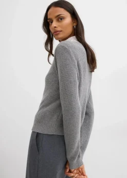 Sale Strickjacke mit Zierknöpfen aus Woll-Mix Damen Bekleidung·Umstandsmode|Strickmode