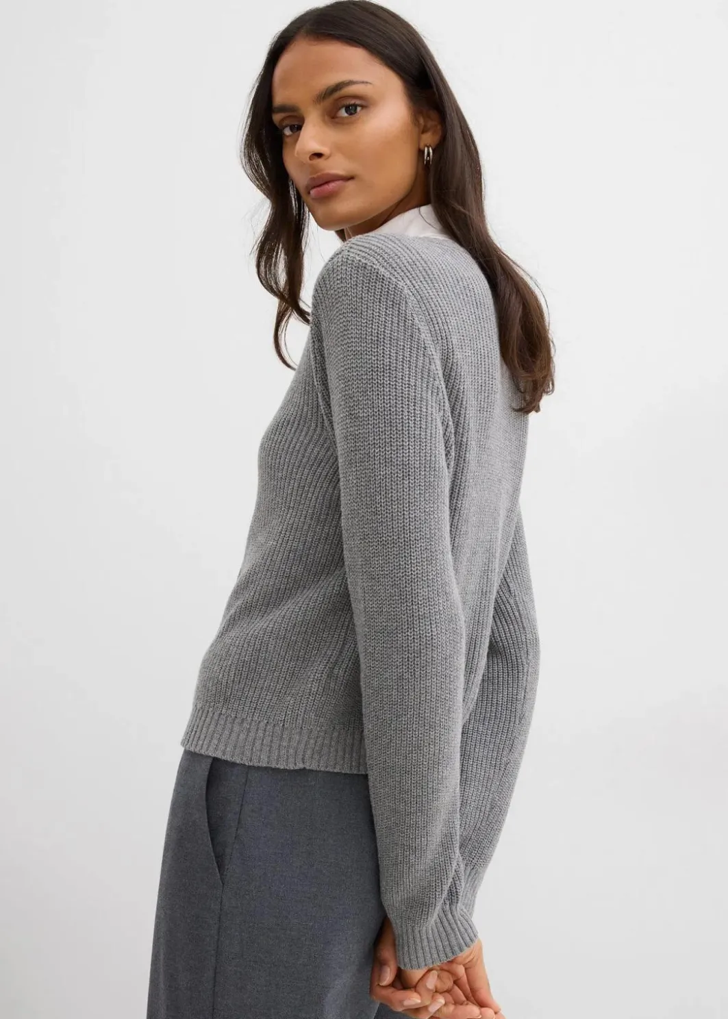 Sale Strickjacke mit Zierknöpfen aus Woll-Mix Damen Bekleidung·Umstandsmode|Strickmode