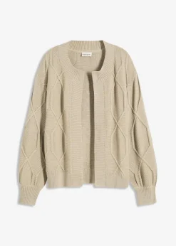 Damen bonprix Bekleidung·Umstandsmode|Bekleidung·Jeans|Strickjacke mit Zopfmuster