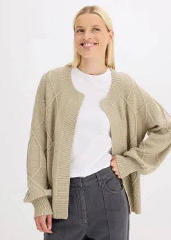 Damen bonprix Bekleidung·Umstandsmode|Bekleidung·Jeans|Strickjacke mit Zopfmuster