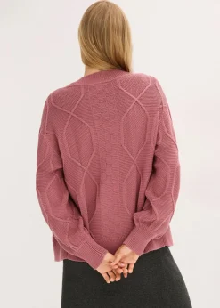 Discount Strickjacke mit Zopfmuster Damen Pullover & Strickjacken|Strickmode