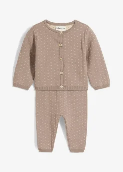 Best Strickjacke und Hose aus Baumwoll-Mix (2-tlg.Set) Kinder Hosen & Leggings|Shirts & Pullover