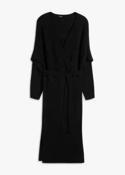 Damen bonprix Kleider|Strickmode|Strickkleid aus fließendem Viskose-Mix