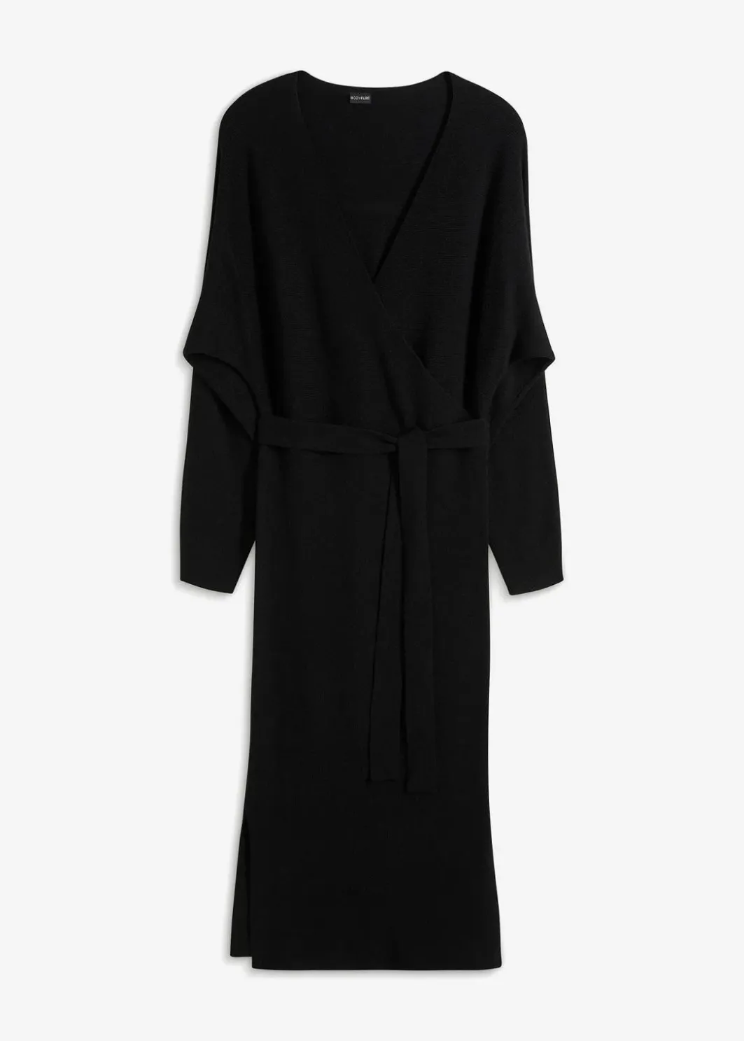 Damen bonprix Kleider|Strickmode|Strickkleid aus fließendem Viskose-Mix