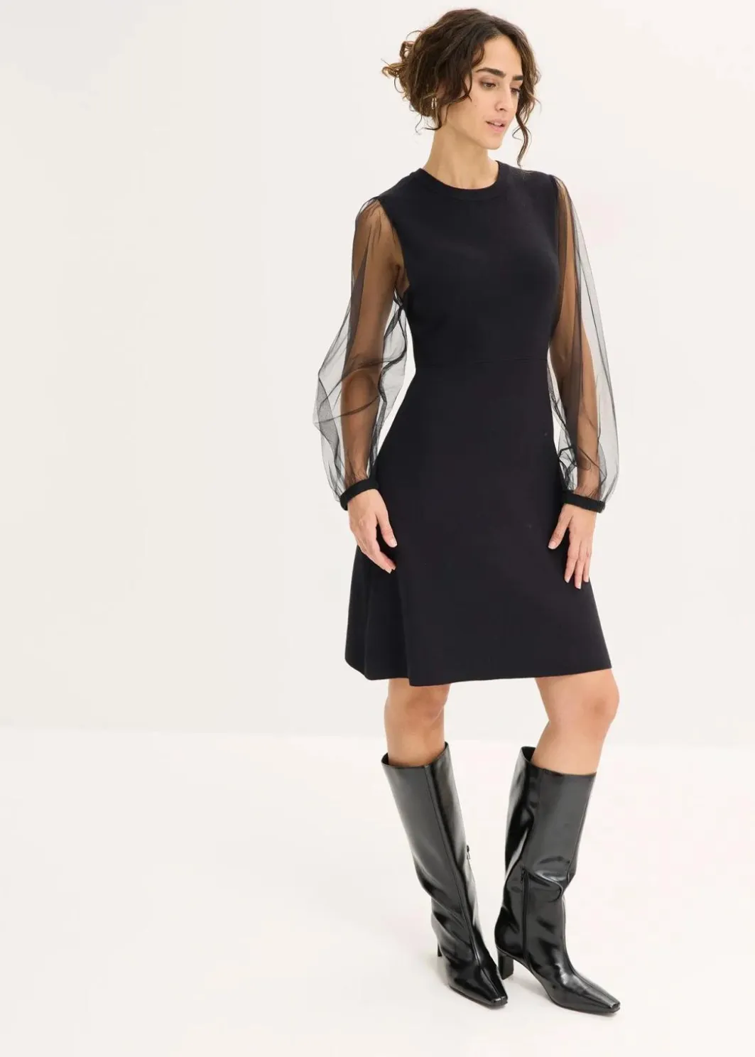 Damen bonprix Bekleidung·Umstandsmode|Bekleidung·Pullover & Strickjacken|Strickkleid aus fließendem Viskose-mix