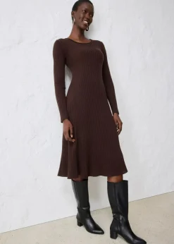 Damen bonprix Kleider|Strickmode|Strickkleid aus Merinowolle