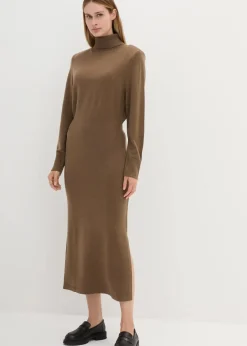 Damen bonprix Kleider|Strickmode|Strickkleid aus Merinowolle