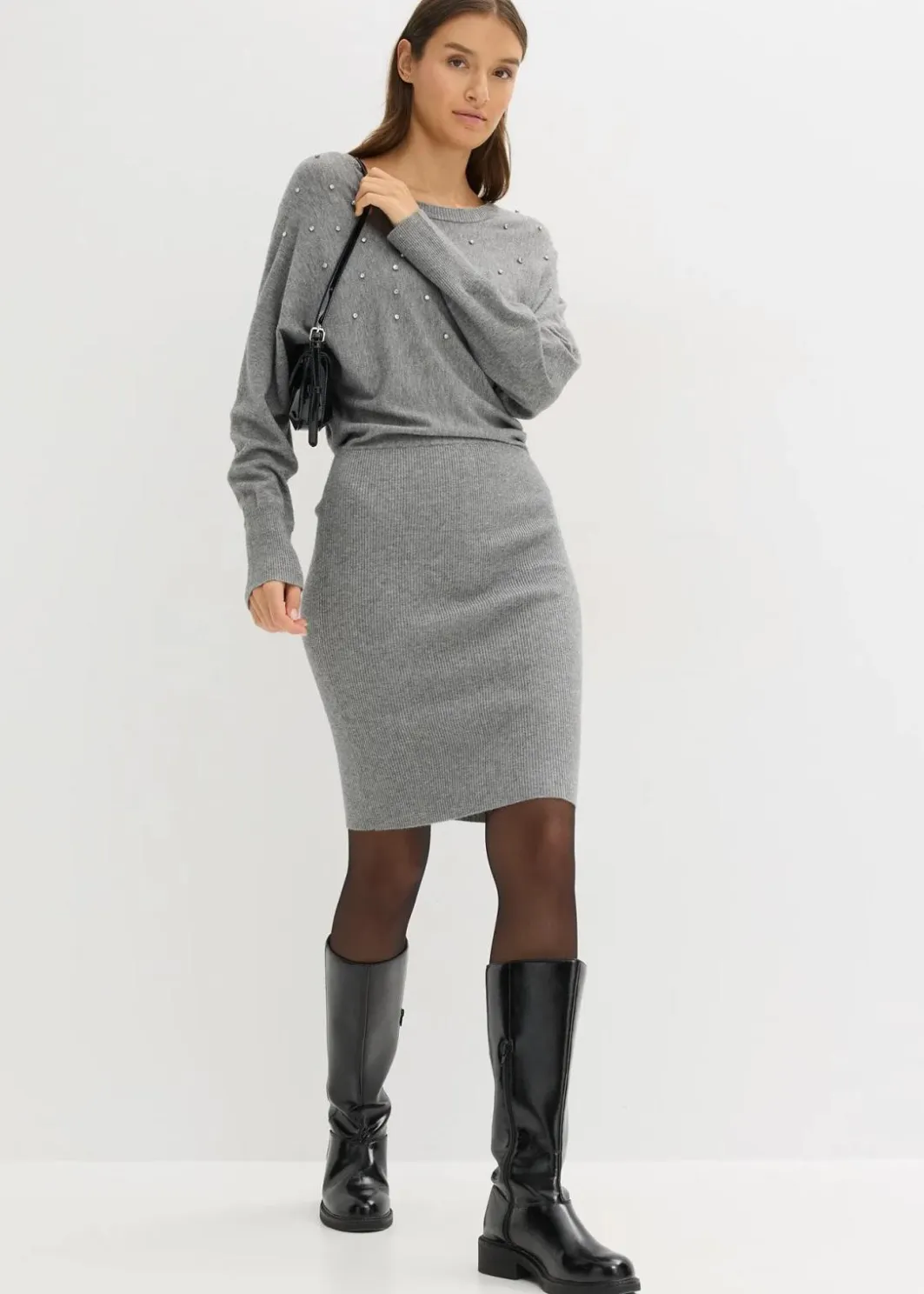 Strickkleid aus softem Viskose-Mix Damen Kleider|Strickmode