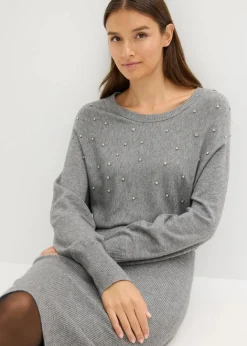 Strickkleid aus softem Viskose-Mix Damen Kleider|Strickmode