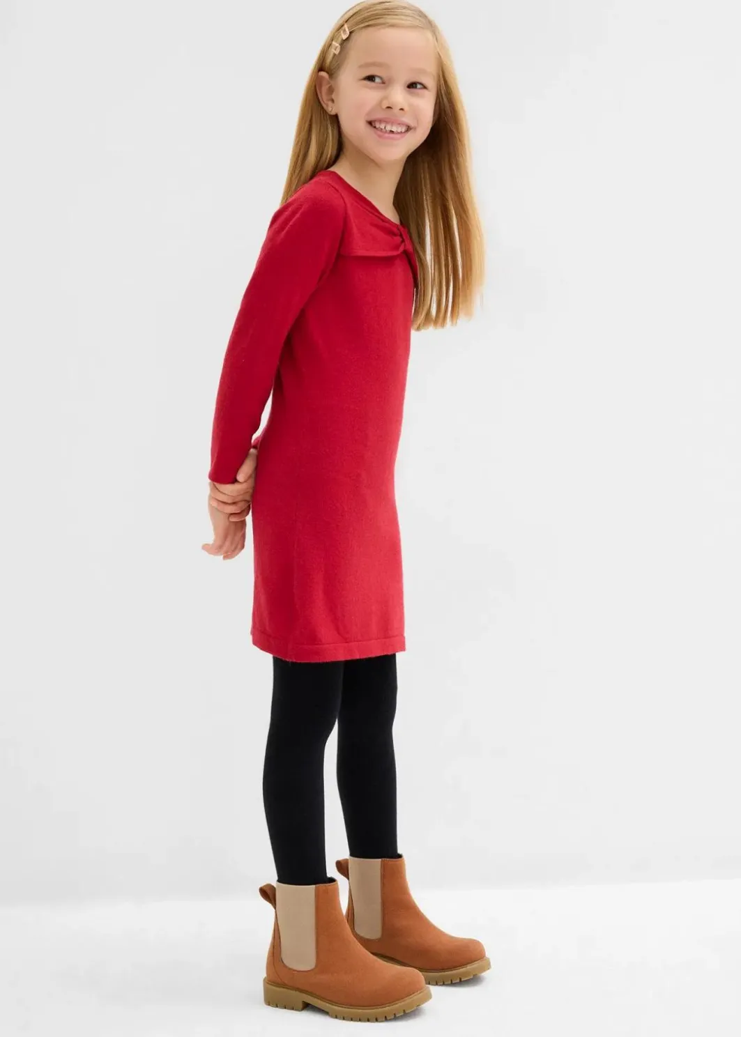Kinder bonprix Mädchen 2-8 Jahre·Kleider & Röcke|Strickkleid aus softem Viskose-Mix