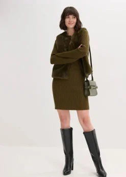 Damen bonprix Bekleidung·Umstandsmode|Bekleidung·Pullover & Strickjacken|Strickkleid aus Viskose-Mix