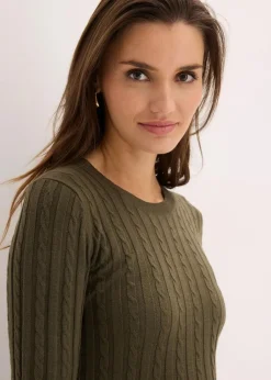 Best Strickkleid aus Viskose-Mix Damen Bekleidung·Umstandsmode|Strickmode