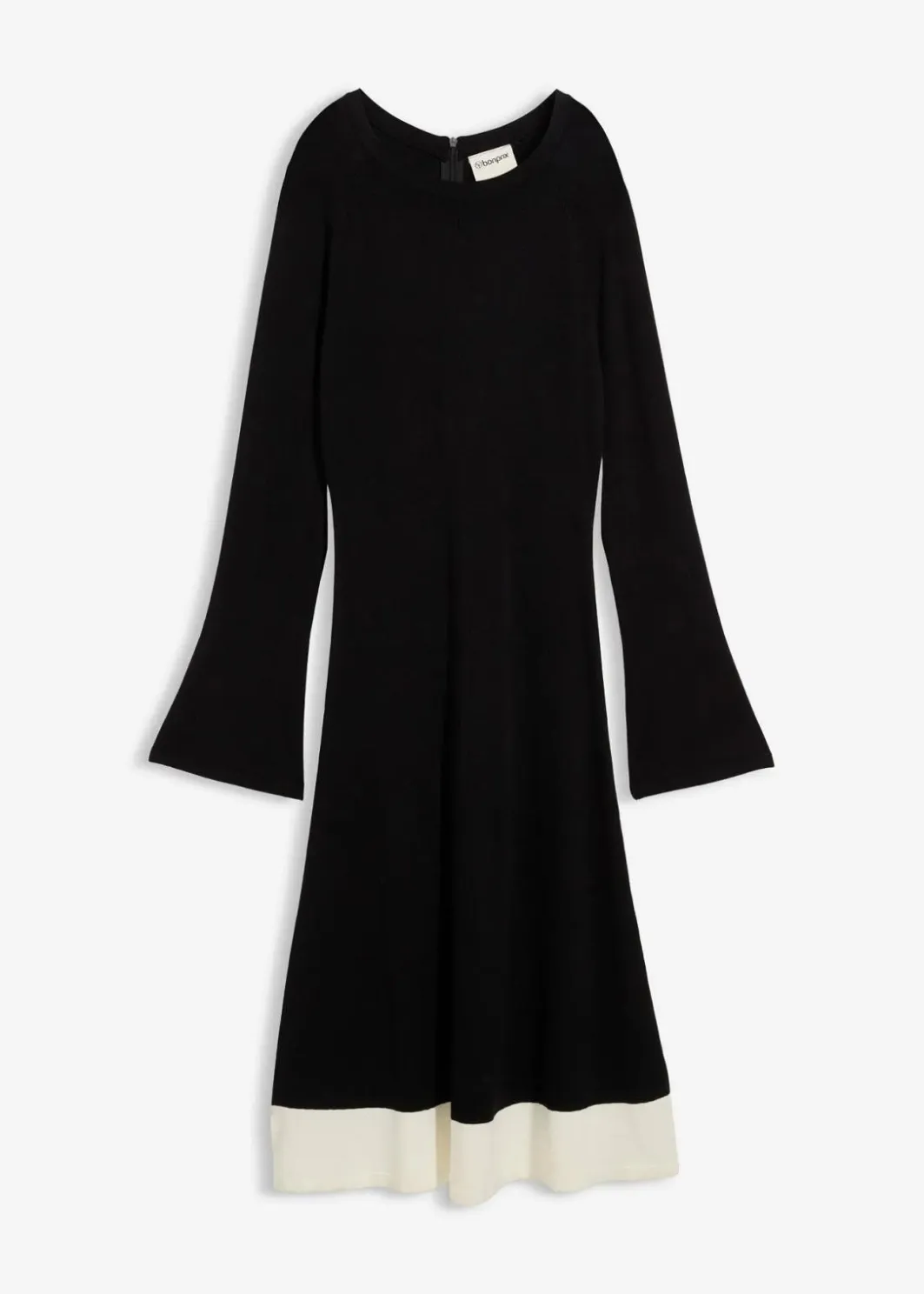 Sale Strickkleid aus Viskose-Mix mit Kontrastdetails Damen Bekleidung·Umstandsmode|Bekleidung·Pullover & Strickjacken