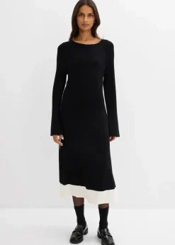 Sale Strickkleid aus Viskose-Mix mit Kontrastdetails Damen Bekleidung·Umstandsmode|Bekleidung·Pullover & Strickjacken