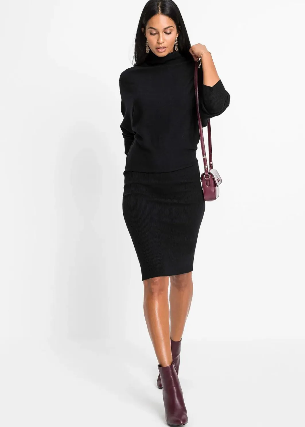 Damen bonprix Bekleidung·Umstandsmode|Strickmode|Strickkleid aus Viskose-Mix