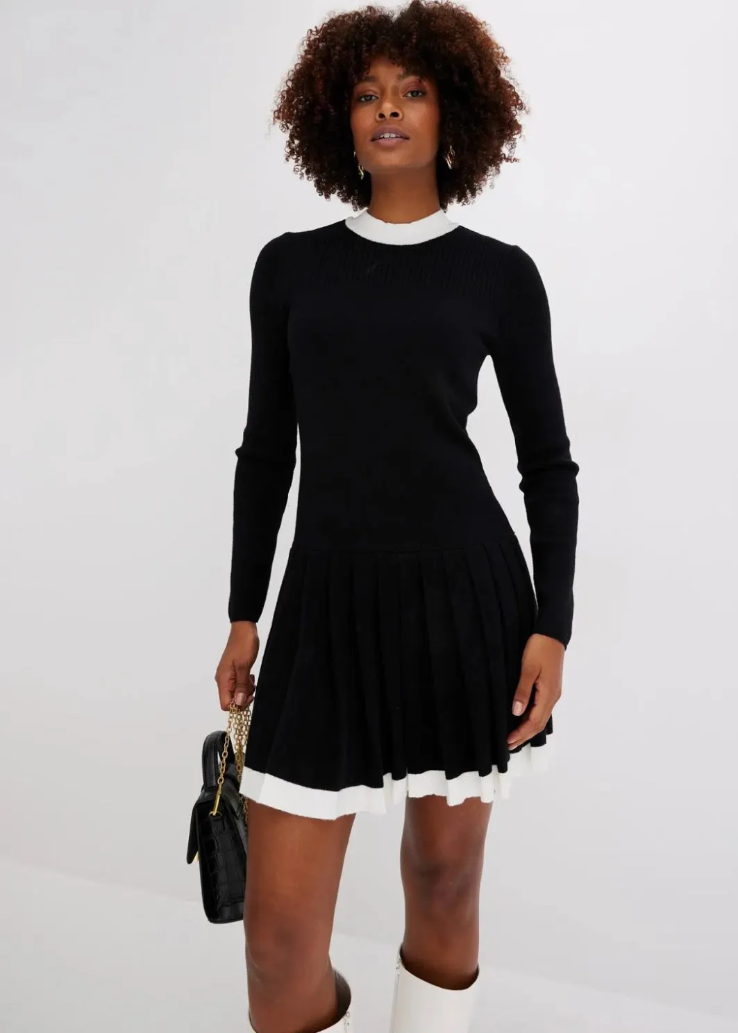 Clearance Strickkleid aus Viskose-Mix Damen Strickmode|Kleider