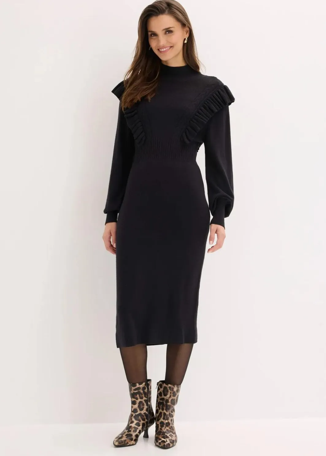 Damen bonprix Bekleidung·Umstandsmode|Bekleidung·Pullover & Strickjacken|Strickkleid aus Viskose-Mix