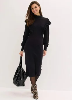Damen bonprix Bekleidung·Umstandsmode|Bekleidung·Pullover & Strickjacken|Strickkleid aus Viskose-Mix