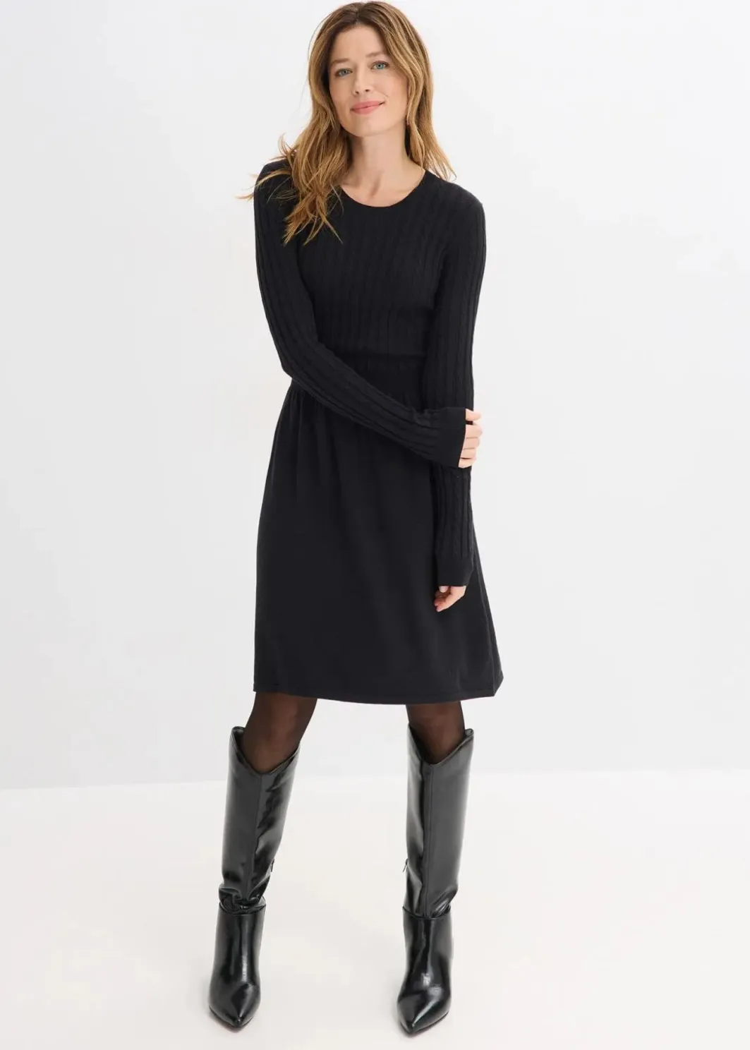 Discount Strickkleid aus Viskose-Mix Damen Bekleidung·Umstandsmode|Strickmode
