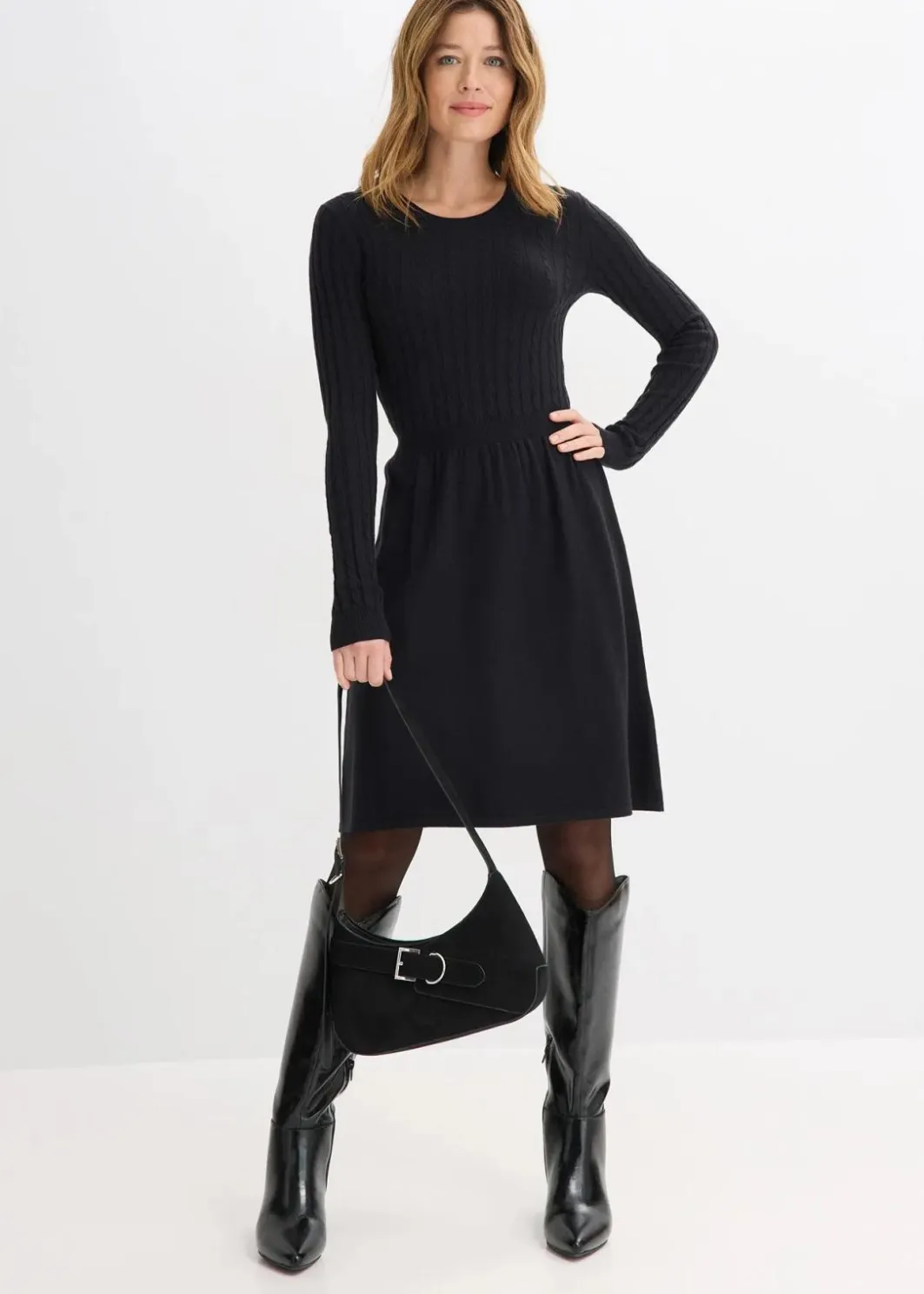 Discount Strickkleid aus Viskose-Mix Damen Bekleidung·Umstandsmode|Strickmode