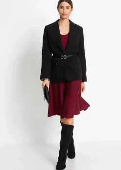 Damen bonprix Kleider|Bekleidung·Pullover & Strickjacken|Strickkleid aus weichem Viskose-Mix