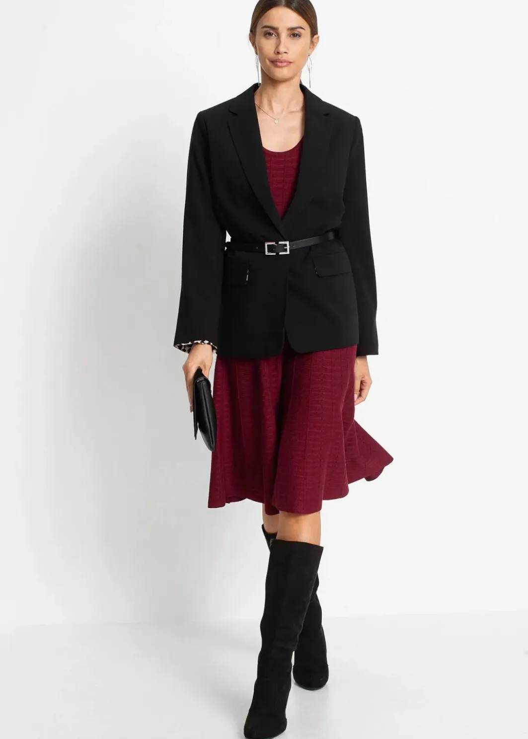 Damen bonprix Kleider|Bekleidung·Pullover & Strickjacken|Strickkleid aus weichem Viskose-Mix