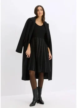 Discount Strickkleid aus weichem Viskose-Mix Damen Kleider|Bekleidung·Pullover & Strickjacken