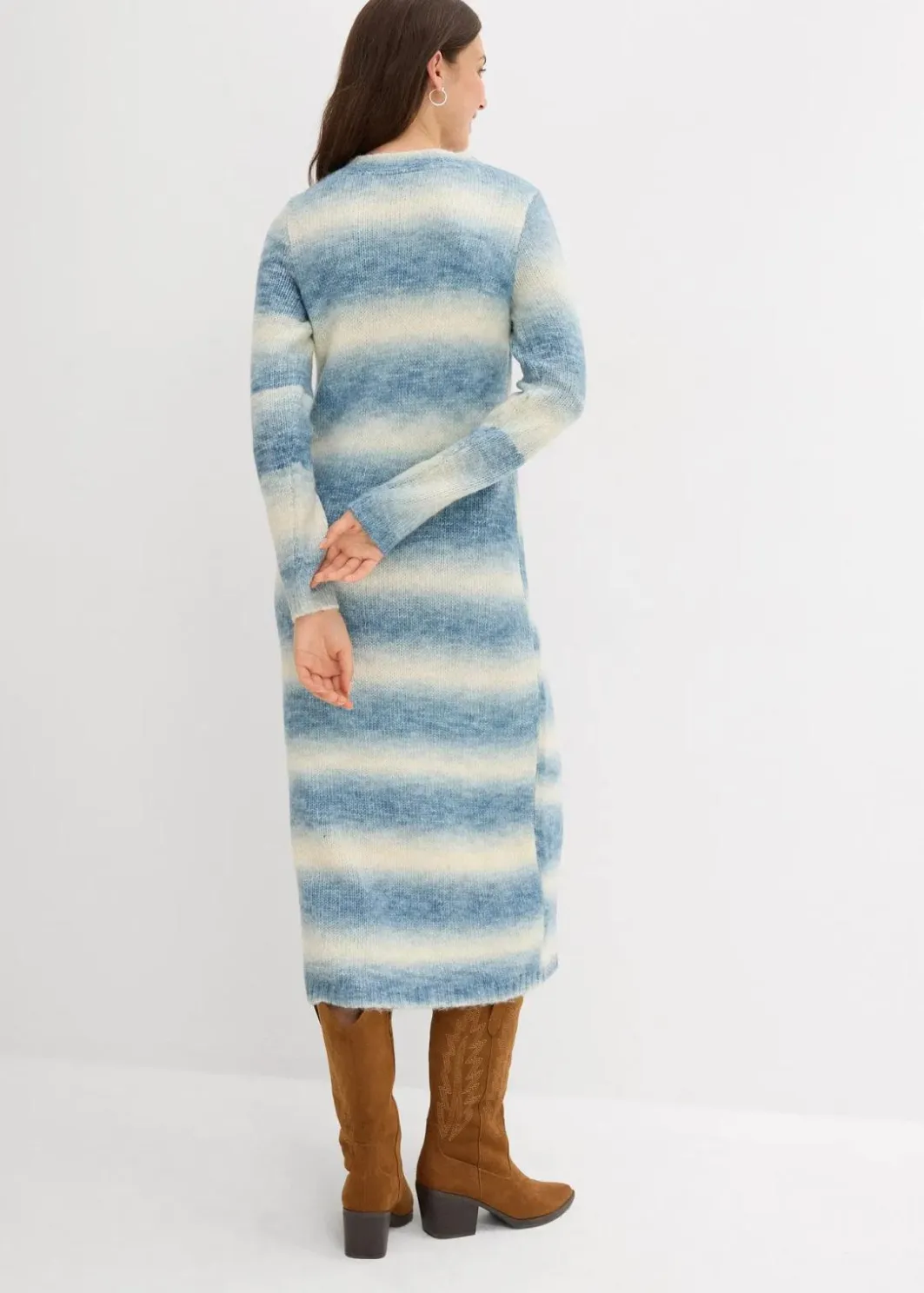 Damen bonprix Kleider|Strickmode|Strickkleid aus weichem Woll-Mix