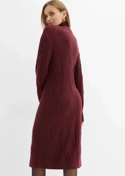 Best Strickkleid aus Zopfstrick Damen Kleider|Strickmode