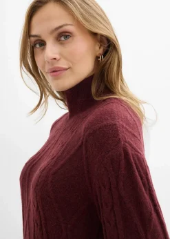 Best Strickkleid aus Zopfstrick Damen Kleider|Strickmode