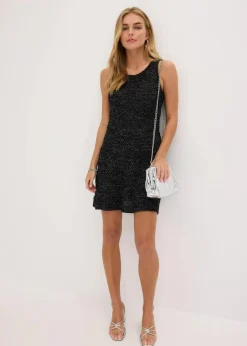Clearance Strickkleid in Häkeloptik Damen Strickmode|Kleider