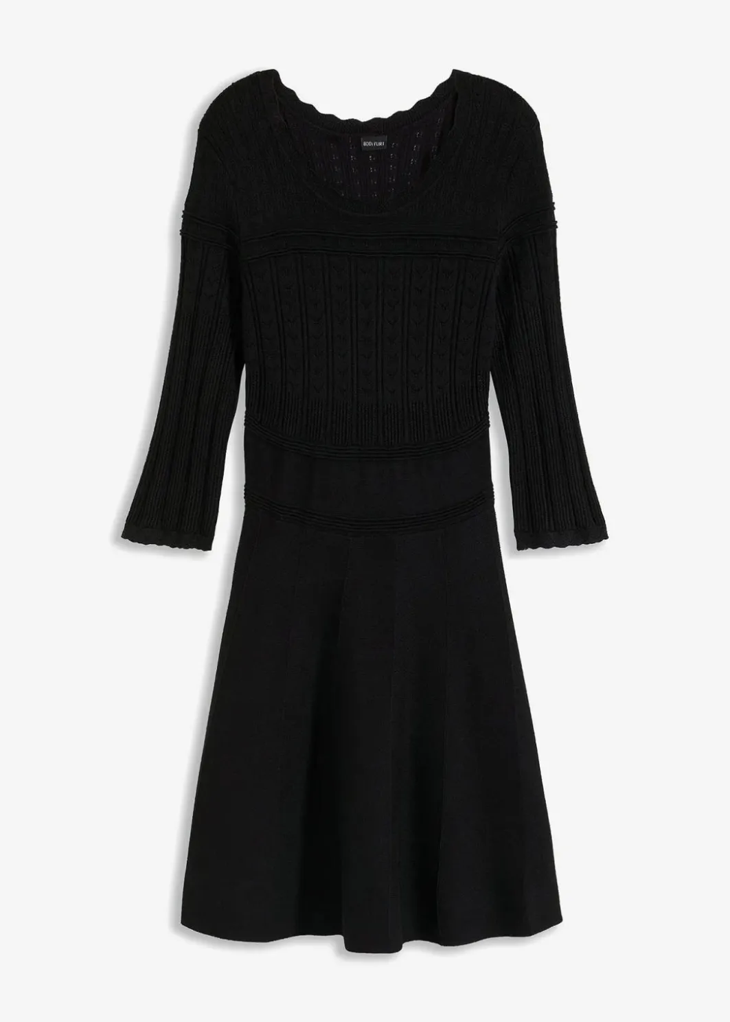 Damen bonprix Bekleidung·Umstandsmode|Strickmode|Strickkleid mit Ajourmuster