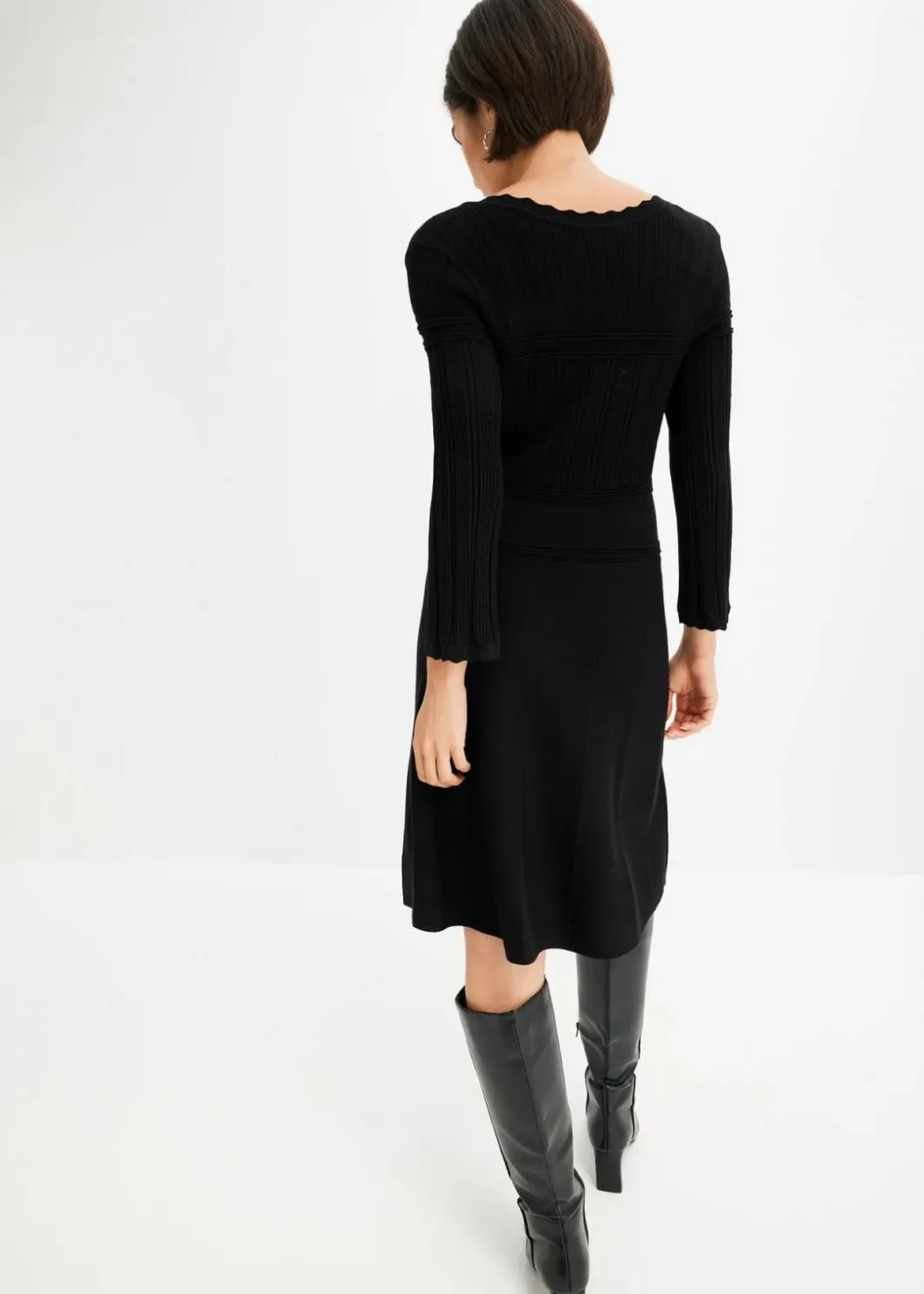 Damen bonprix Bekleidung·Umstandsmode|Strickmode|Strickkleid mit Ajourmuster